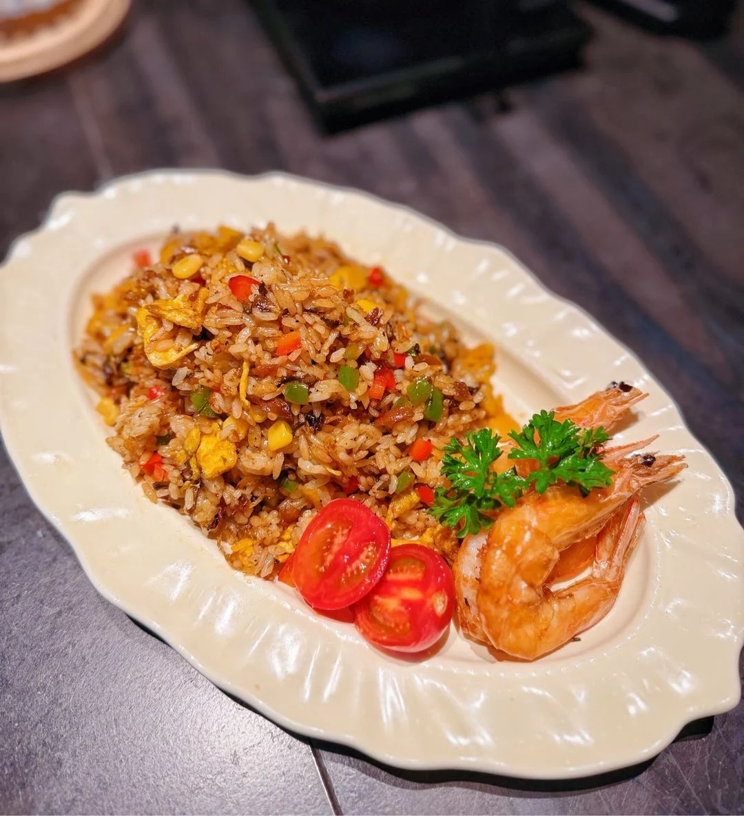 渍物碎金饭佐海虾（辣）